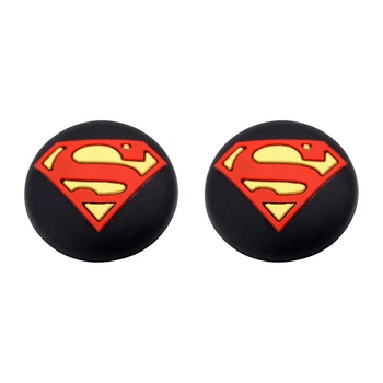 Силиконовые накладки на стики SuperMan (Black) для геймпадов Sony DualShock PS4 / DualSense PS5 / Xbox Series|One (2шт.) [415678971]
