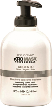 Maska tonująca do włosów Inebrya Ice Cream Kromask Professional Silver 300 ml (8033219165453)