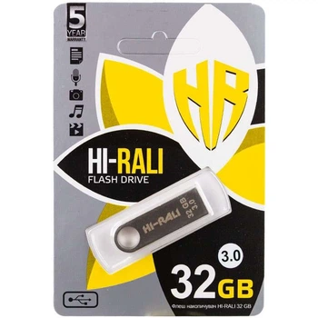 Флеш-накопитель USB 3.0 Hi-Rali Shuttle 32 GB (серебряная серия) (Серебряный) (51140)