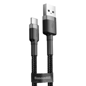 Дата кабель Baseus Cafule Type-C Cable 2A (3m) (CATKLF-U) (Черный / Серый) (115289)