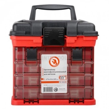 Органайзер для метизов с выдвижными секциями 11", 279*184*260 мм INTERTOOL BX-4020 (197793)