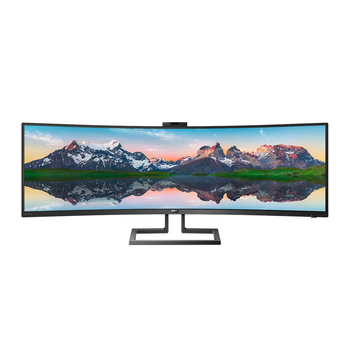 TFT 48.8" Philips 499P9H, VA, 5120 x 1440, USB-C, HDMI (2.0)x2, DPx2, RJ45, webcam, колонки, черный