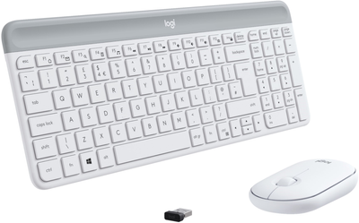 Комплект бездротовий Logitech MK470 Wireless Slim Combo White (920-009201)