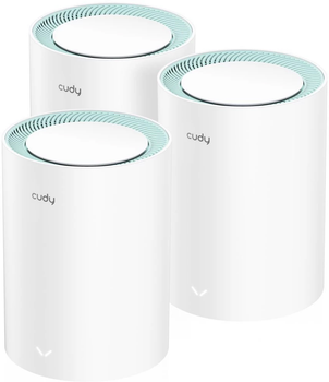 Маршрутизатор Cudy M1300 (3-Pack) (73-00511) MESH система WiFi5 / AC1200 / 1 Гбіт/с