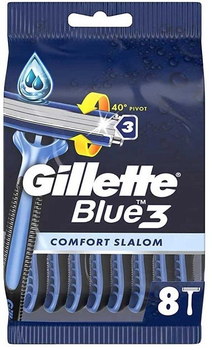 Одноразові станки для гоління Gillette Blue3 Comfort Slalom 8 шт.