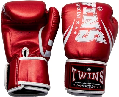 Боксерские перчатки Twins Fancy Boxing Gloves FBGDM3-TW6 Metallic Red (FBGDM3-TW6-MTRD-16oz)