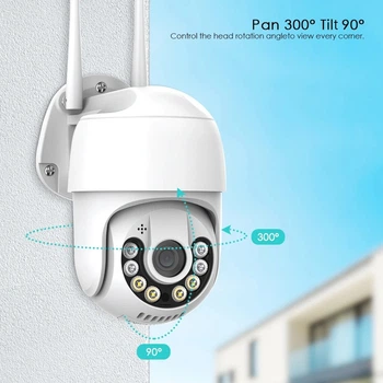 Вулична IP камера відеоспостереження Zhunter WIFI IP 2.0mp поворотна з віддаленим доступом ICSee