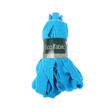 Насадка для швабри Eco Fabric МОП СПІДНИЧКА зі смужок мікрофібри 160г, синя (EF-0160-MB)