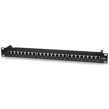 Патч-панель 19" Intellinet 513487 24xRJ45 FTP Cat.5e 1unit черная