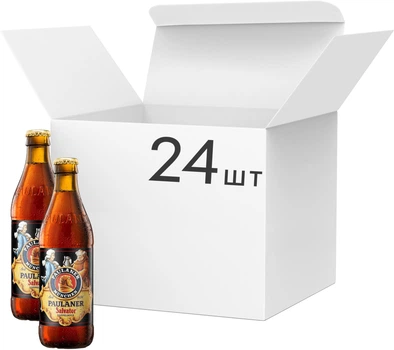 Упаковка пива Paulaner Salvator темне нефільтроване 7.9% 0.33 л x 24 шт (4066600611349)