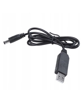 Кабель питания преобразователь повышающий с USB-DC 5V на 12V 5.5x2.1мм (от повербанка)