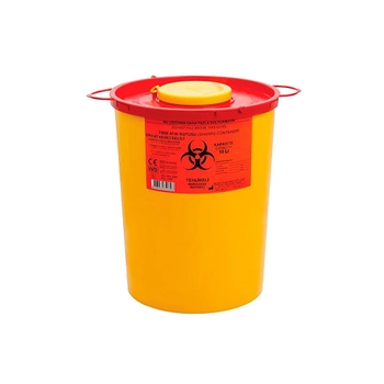 Контейнер для утилизации медицинских отходов 10 л с крышкой Желтый Moslab