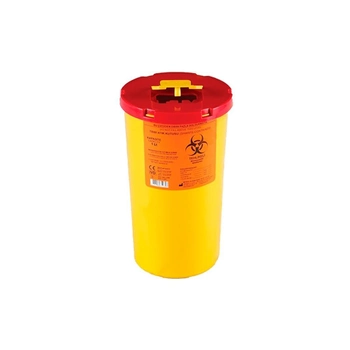 Контейнер для утилизации медицинских отходов 1 л с крышкой Желтый Moslab