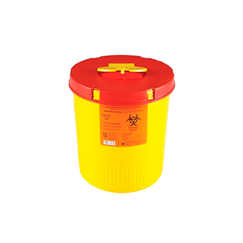 Контейнер для утилизации медицинских отходов 2 л с крышкой Желтый Moslab