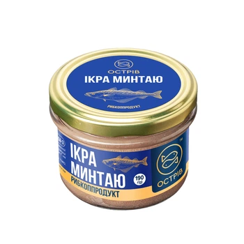 Ікра Минтаю Острів 190 г в скляній банці