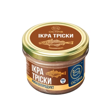 Ікра Тріски Острів 190 г в скляній банці