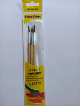 Набор кистей Peppy Pinto пони, круглые, в наборе 3 штуки № 2, 4, 6, AB-3