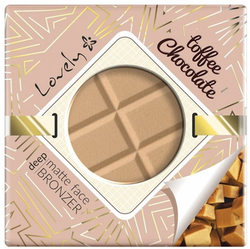 Puder brązujący do twarzy i ciała Lovely Toffee Chocolate Deep Matte Face Bronzer czekoladowy matowy 9 g (5901801633082)