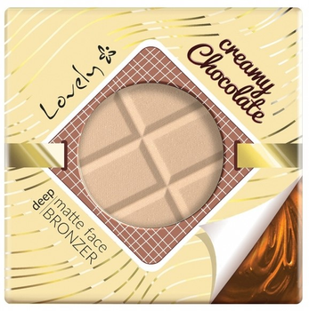 Puder brązujący do twarzy i ciała Lovely Creamy Chocolate Deep Matte Face Bronzer czekoladowy matowy 9 g (5901801633075)