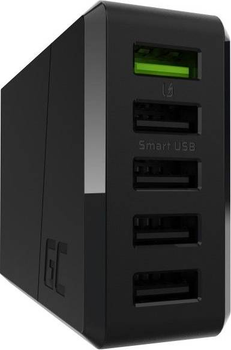 Зарядний пристрій Green Cell Charge Source 5xUSB Smart/Ultra Charge 52W Чорний (5903317229742)