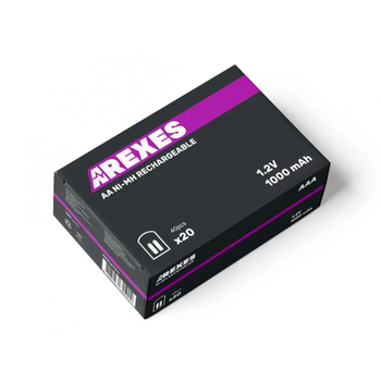 Батарейка аккумуляторная Arexes AAA, Ni-MH 1000 mAh 1.2 В, мини-пальчиковая, предзаряжаемая, 1 шт (51596)
