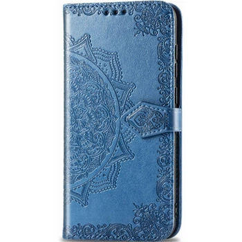 Шкіряний чохол-книжка Epik Art Case з візитницею на Xiaomi Redmi 8a Синій