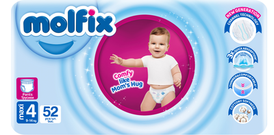 Подгузники-трусики Molfix Jumbo 4 maxi 9-14 кг 52 шт (8690536842711)