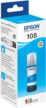 Контейнер с чернилом Epson 108 EcoTank L8050/L18050 Cyan (C13T09C24A)