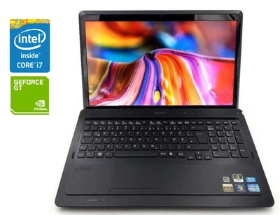 Ноутбук Sony VAIO 81312M / 16.4" (1920x1080) IPS / Intel Core i7-2630QM (4 (8) ядра по 2.0 - 2.9 GHz) / 8 GB DDR3 / 240 GB SSD / nVidia GeForce GT 540M, 1 GB DDR3, 128-bit / WebCam / DVD-ROM / Win 10 Pro б/в