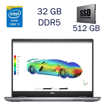 Игровой ноутбук Dell Precision 7670 / 16" (1920x1200) IPS / Intel Core i7-12850HX (16 (24) ядер по 3.4 - 4.8 GHz) / 32 GB DDR5 / 512 GB SSD / nVidia RTX A1000 Mobile, 4 GB GDDR6, 128-bit / WebCam б/у