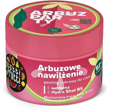 Зволожуючий цукровий скраб для тіла "Кавун та Вербена" - Farmona Tutti Frutti Sugar 300g