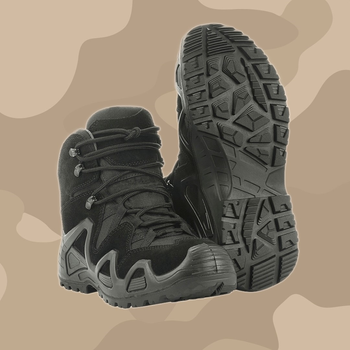 М-ТАС черевики тактичні Alligator Black / Черевики трекінгові чорні / Черевики військові демісезонні / Розмір 39