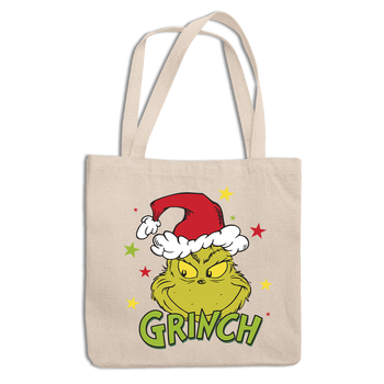 Эко-сумка шоппер с новогодним принтом "Гринч — похититель Рождества. The Grinch Stole Christmas" ЭСШ001334