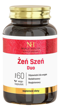 Suplement diety Noble Health Żeń szeń Duo 60 kapsułek (5903068654596)