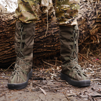 Тактичні Бахили водоштовхувальні, Військові гамаші на взуття для захисту від дощу Хакі L (42-45)