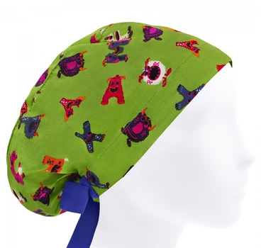 Медицинская шапочка женская HeadwearUniverse универсальная принт Буквы монстры