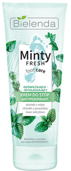 Krem antyperspirant Bielenda Minty Fresh Foot Care odświeżająco-wygładzający 100 ml (5902169038229)