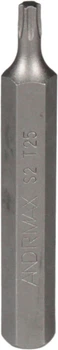 Насадка для отвертки T25 75мм. (Andrmax) TORX (бита) 107525T