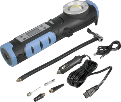 Компрессор портативный 2в1 (Brevia) 100W, 7800mAh, LED-фонарь 18W 1800lm, Type-C (11450)