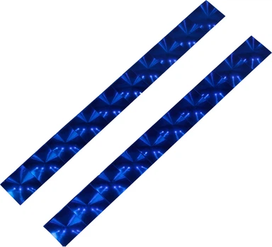 Наклейка отблеск (однорядная) (синяя) 24,5х2,4 (66-10)