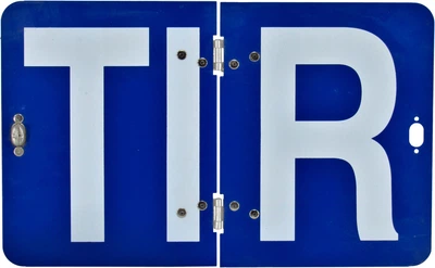 Знак (табличка) (TIR) металл. син. фон слажываемаая (Турция)