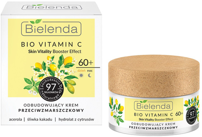Krem do twarzy Bielenda Bio Vitamin C odbudowujący przeciwzmarszczkowy 60+ dzień/noc 50 ml (5902169045418)