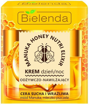 Крем для обличчя Bielenda Manuka Honey Nutri Elixir поживно-зволожуючий день/ніч для сухої та чутливої шкіри 50 мл (5902169032890)