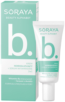 Krem do twarzy Soraya Beauty Alphabet Wit.B. normalizujący + serum witaminowe 2 w 1 30 ml (5901045089386)