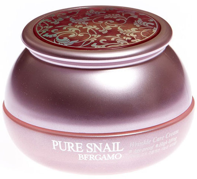 Крем для обличчя Bergamo Pure Snail Wrinkle Care Cream проти зморшок з екстрактом слизу равлика 50 мл (8809180018209)