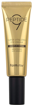 Крем навколо очей FarmStay Peptide9 Super Vitalizing Eye Cream проти зморшок з пептидами 50 мл (8809639173572)