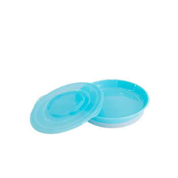Тарілка з кришкою Twistshake 6 м+  пастельно-блакитна (7350083121608)