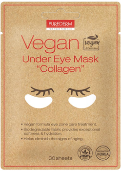 Płatki pod oczy Purederm Vegan Under Eye Mask wegańskie z kolagenem 30 szt (8809541199523)
