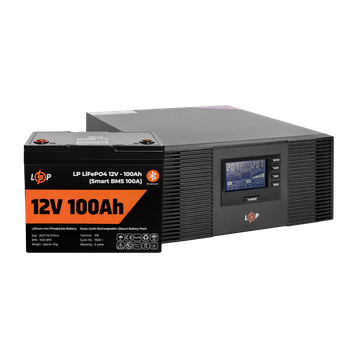 Комплект резервного питания LP (LogicPower) ИБП + литиевая (LiFePO4) батарея (UPS B1500 + АКБ LiFePO4 1280W)