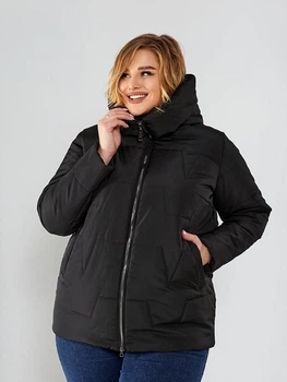 Женская демисезонная куртка с капюшоном больших размеров MODA 0063 70 Черный (M -0063 /1 P )
